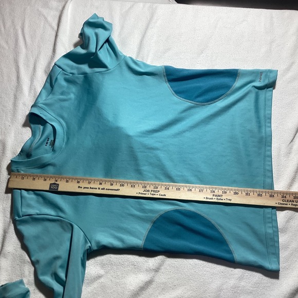 Hind Womens Long Sleeve Athletic Running Top Turquoise Blue Size Large - Picture 7 of 9